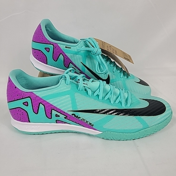 NEW Nike Zoom Vapor 15 Academy IC Sneakers Teal/Fuchsia/Black Sz M 8.5 W 10 NIB